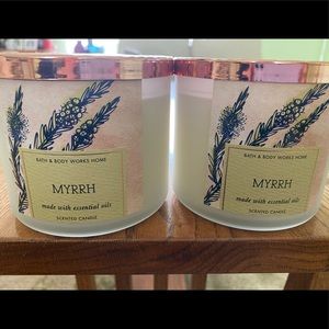 Bath and Body Works Myrrh 3 Wick Candles (2)